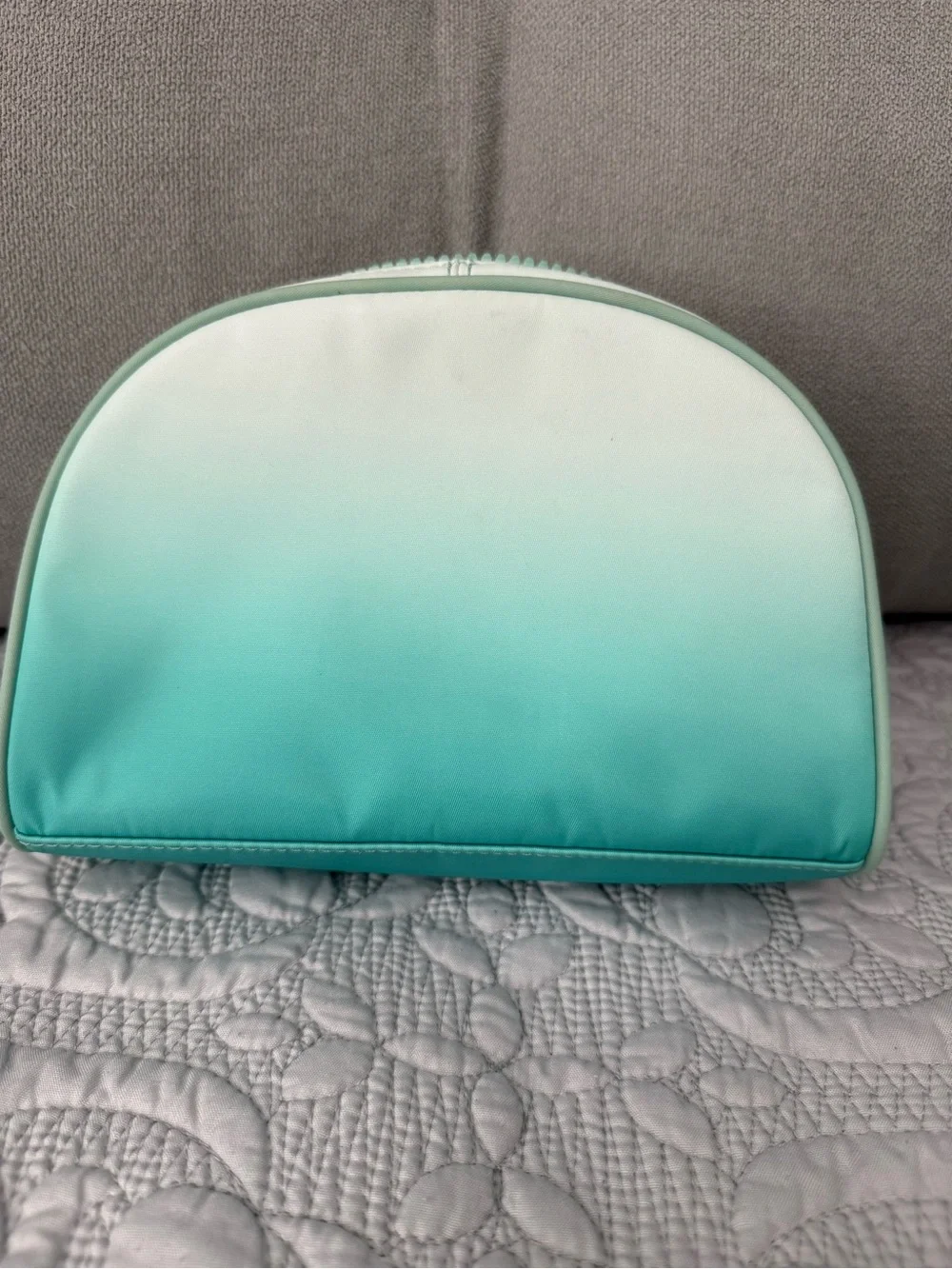kate spade mint-to-teal ombre dome cosmetic pouch